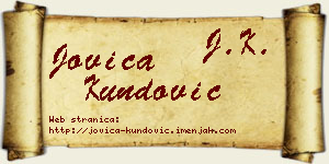 Jovica Kundović vizit kartica